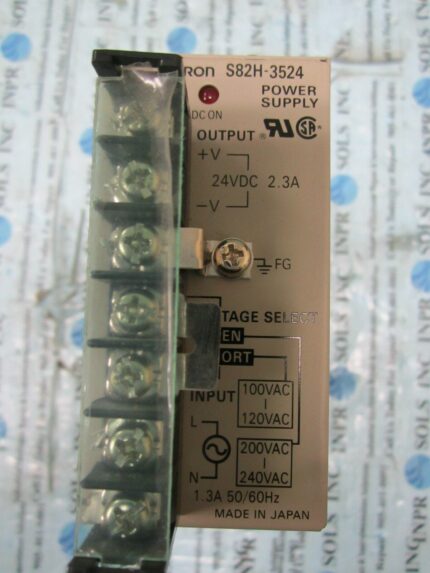 Omron S82H-3524 DC Power Supply Input 100-240VAC Output 24VDC 2.3A *Fully Tested
